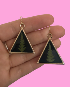 Preserved Fern Leaf Earrings