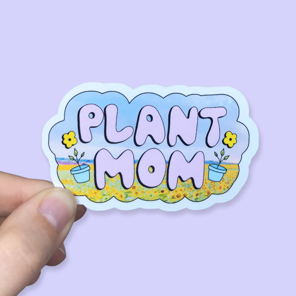 Pack of 12 Plant Mom Waterproof Vinyl Stickers