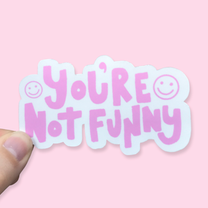 Pack of 12 Pink Funny Waterproof Vinyl Stickers
