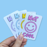 Mixed Pack of 12 Not Cool Waterproof Vinyl Stickers