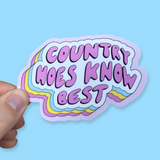 Mixed Pack of 12 Country Waterproof Vinyl Stickers