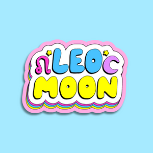 Leo Moon Waterproof Vinyl Sticker