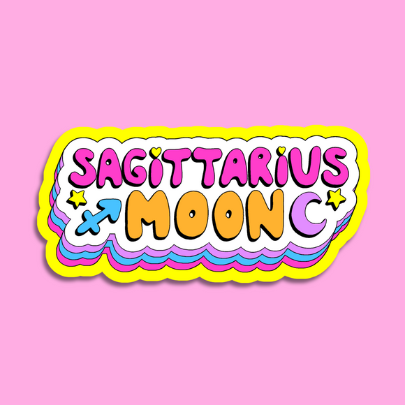 Sagittarius Moon Waterproof Vinyl Sticker